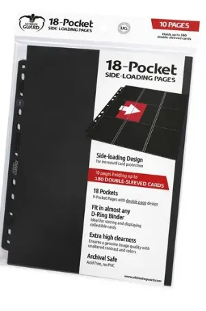 pack 18 feuille pour classeur format 9 slot noir